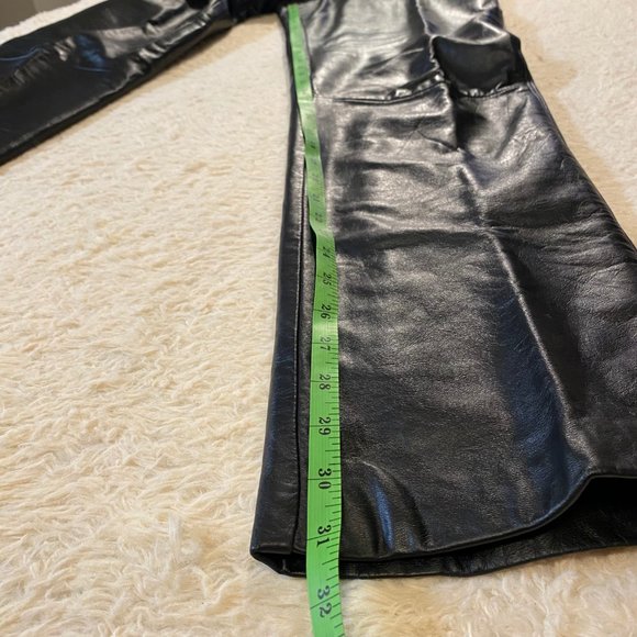 Brooks Black Genuine Leather Pants Size 30 - Picture 4 of 8